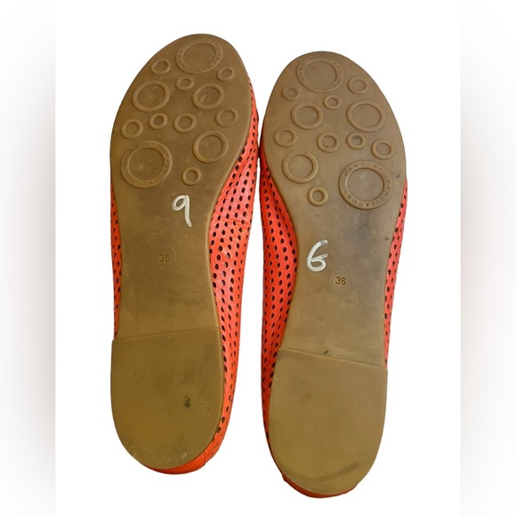 Marc Jacobs Orange Leather Kitty Cat loafers Marc Jacobs Ballet Flats CAT shoes - Picture 7 of 8